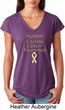 Support Uterine Cancer Awareness Ladies Tri Blend V-neck