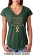 Support Uterine Cancer Awareness Ladies Tri Blend V-neck