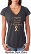 Support Uterine Cancer Awareness Ladies Tri Blend V-neck
