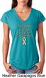 Support Uterine Cancer Awareness Ladies Tri Blend V-neck