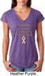 Support Uterine Cancer Awareness Ladies Tri Blend V-neck