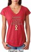 Support Uterine Cancer Awareness Ladies Tri Blend V-neck