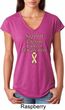 Support Uterine Cancer Awareness Ladies Tri Blend V-neck