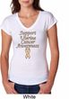 Support Uterine Cancer Awareness Ladies Tri Blend V-neck