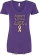 Support Uterine Cancer Awareness Ladies V-Neck