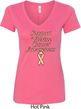 Support Uterine Cancer Awareness Ladies V-Neck