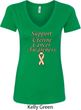 Support Uterine Cancer Awareness Ladies V-Neck