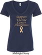 Support Uterine Cancer Awareness Ladies V-Neck