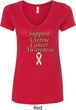 Support Uterine Cancer Awareness Ladies V-Neck