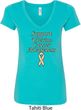 Support Uterine Cancer Awareness Ladies V-Neck