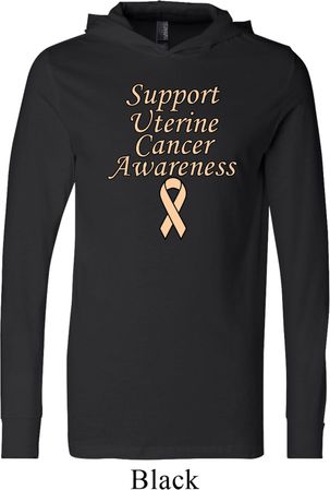 Support Uterine Cancer Awareness Lightweight Hoodie