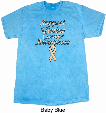Support Uterine Cancer Awareness Mineral Tie Dye T-shirt