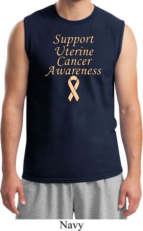 Support Uterine Cancer Awareness Muscle Shirt