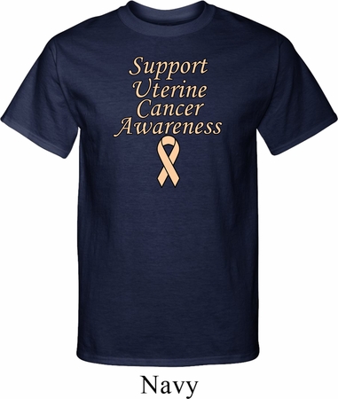 Support Uterine Cancer Awareness Tall T-shirt