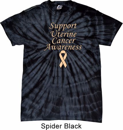 Support Uterine Cancer Awareness Tie Dye T-shirt