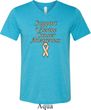 Support Uterine Cancer Awareness Tri Blend V-neck