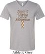 Support Uterine Cancer Awareness Tri Blend V-neck