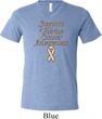 Support Uterine Cancer Awareness Tri Blend V-neck