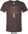 Support Uterine Cancer Awareness Tri Blend V-neck