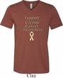 Support Uterine Cancer Awareness Tri Blend V-neck