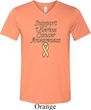 Support Uterine Cancer Awareness Tri Blend V-neck