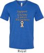 Support Uterine Cancer Awareness Tri Blend V-neck