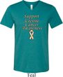 Support Uterine Cancer Awareness Tri Blend V-neck