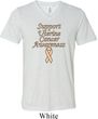 Support Uterine Cancer Awareness Tri Blend V-neck