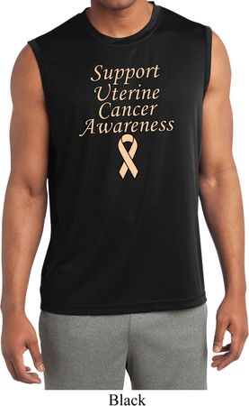 Support Uterine Cancer Dry Wicking Sleeveless Shirt