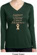 Support Uterine Cancer Ladies Dry Wicking Long Sleeve