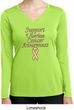 Support Uterine Cancer Ladies Dry Wicking Long Sleeve