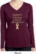 Support Uterine Cancer Ladies Dry Wicking Long Sleeve