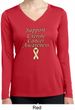 Support Uterine Cancer Ladies Dry Wicking Long Sleeve