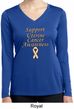 Support Uterine Cancer Ladies Dry Wicking Long Sleeve
