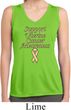 Support Uterine Cancer Ladies Dry Wicking Sleeveless Shirt