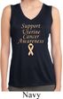 Support Uterine Cancer Ladies Dry Wicking Sleeveless Shirt