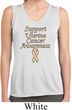Support Uterine Cancer Ladies Dry Wicking Sleeveless Shirt
