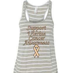 Support Uterine Cancer Ladies Flowy Racerback Support Uterine Cancer Ladies Flowy Racerback