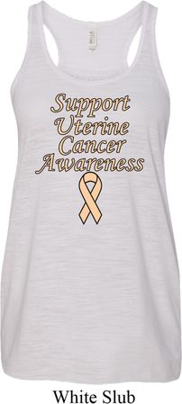 Support Uterine Cancer Ladies Flowy Racerback
