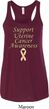 Support Uterine Cancer Ladies Flowy Racerback
