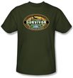Survivor American T-Shirt - Tocantins Logo Adult Military Green