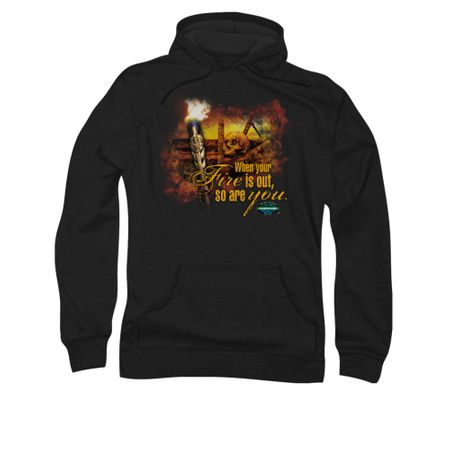 Survivor Hoodie Fire Black Sweatshirt Hoody