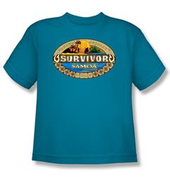 Survivor Kids T-Shirt - Samoa Logo Turquoise Youth Survivor Kids T-Shirt - Samoa Logo Turquoise Youth