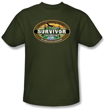 Survivor Kids T-Shirt - Tocantins Logo Military Green Youth