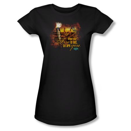 Survivor Shirt Juniors Fire Black T-Shirt