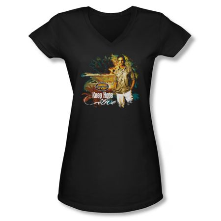 Survivor Shirt Juniors V Neck Keep Hope Alive Black T-Shirt