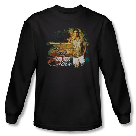 Survivor Shirt Keep Hope Alive Long Sleeve Black Tee T-Shirt