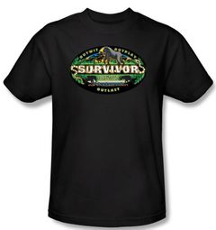 Survivor T-Shirt - Gabon Logo Adult Black