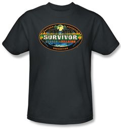 Survivor T-Shirt  - Heroes Vs Villains Adult Charcoal
