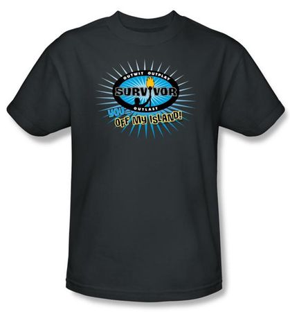 Survivor T-Shirt - Off My Island Adult Charcoal